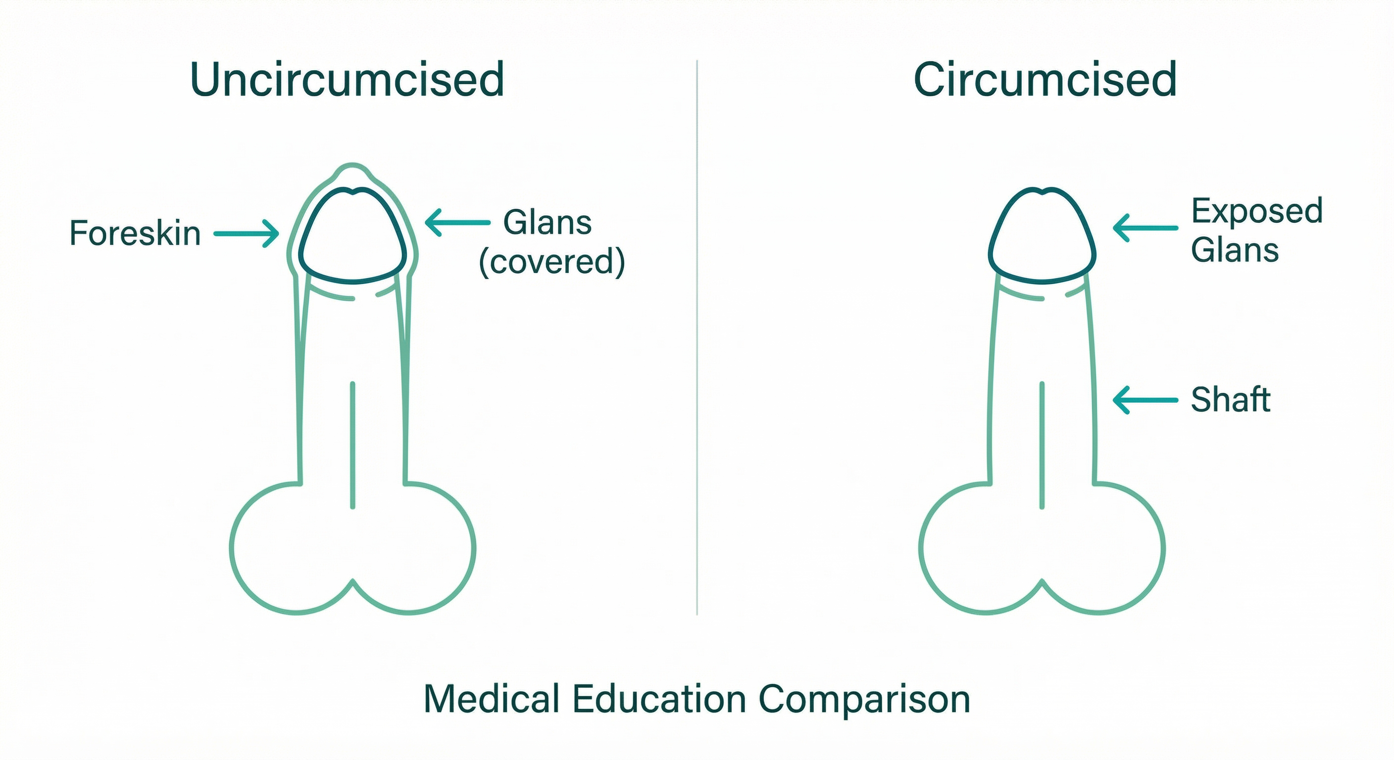 Circumcised vs uncircumcised comparison